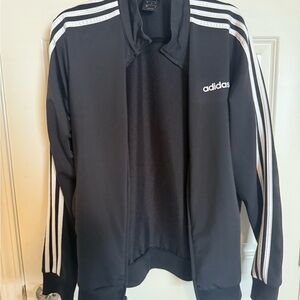 Adidas Men's Black and White track Jacket